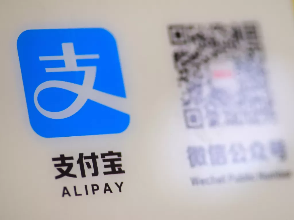 Logo Alipay. (photo/REUTERS/Thomas Peter)
