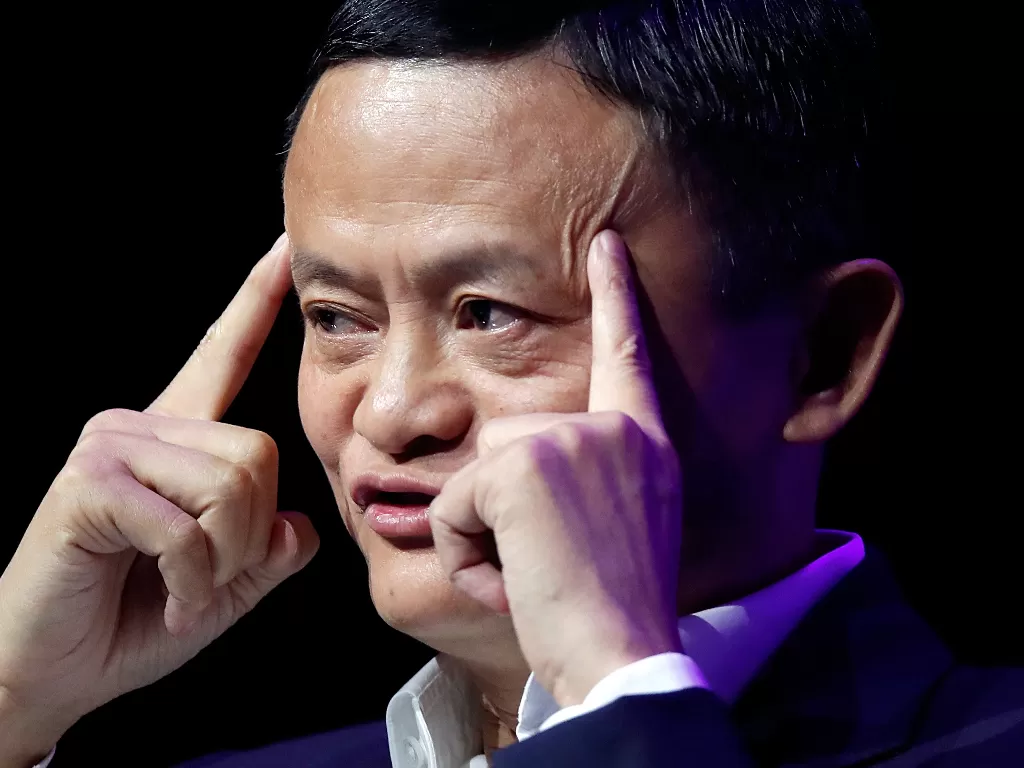 Wajah Jack Ma dihapus dari situs Alibaba (REUTERS/Charles Platiau)