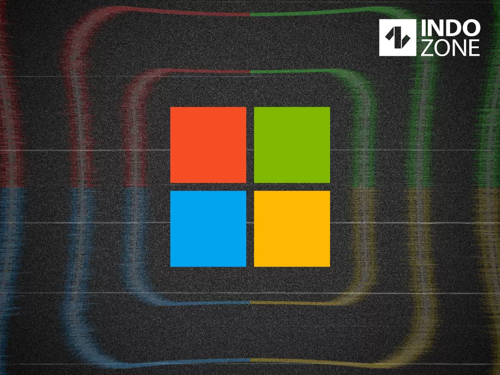 Ilustrasi logo perusahaan Microsoft (Ilustrasi/INDOZONE/Ferry Andika)
