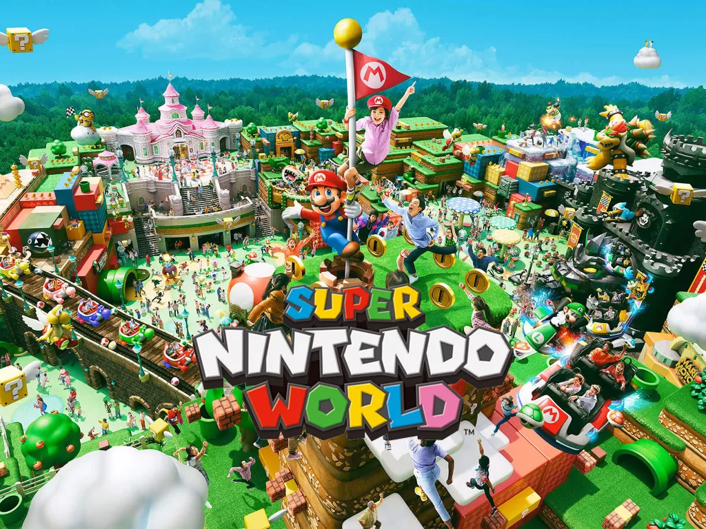 Ilustrasi taman hiburan Super Nintendo World (photo/Universal Studios Japan/Nintendo)