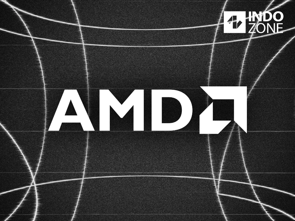 Ilustrasi logo perusahaan AMD (Ilustrasi/INDOZONE/Ferry Andika)