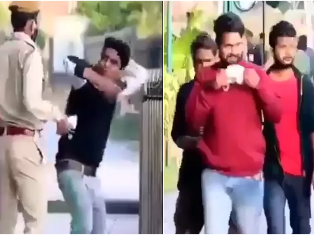 Dua pria India saat melakukan aksi prank. (photo/Screenshoot/Instagram/@agoez_bandz4)