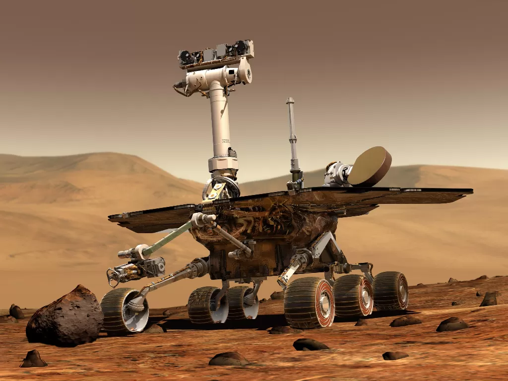 Ilustrasi Rover dan permukaan Mars. (photo/Ilustrasi/Pexels/Pixabay)