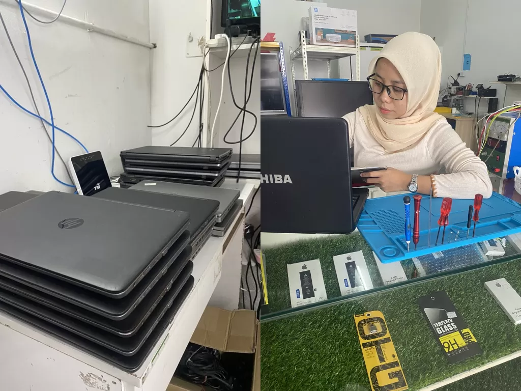 Najwa Alia Rusli asal Malaysia yang berusia 24 tahun ini menjadi perbincangan setelah memberikan laptop secara gratis. (Photo/Twitter/@aLia_curios)