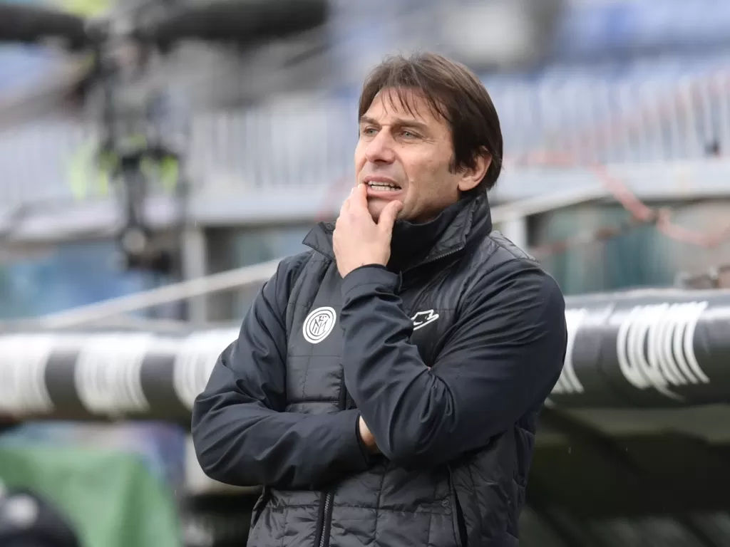 Antonio Conte, pelatih Inter Milan. (REUTERS/JENNIFER LORENZINI)