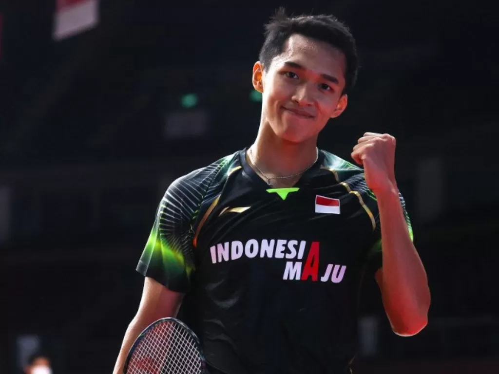 Tunggal putra Indonesia Jonatan Christie. (ANTARA/HO/Badmintonphoto/BWF/Raphael Sachetat) 