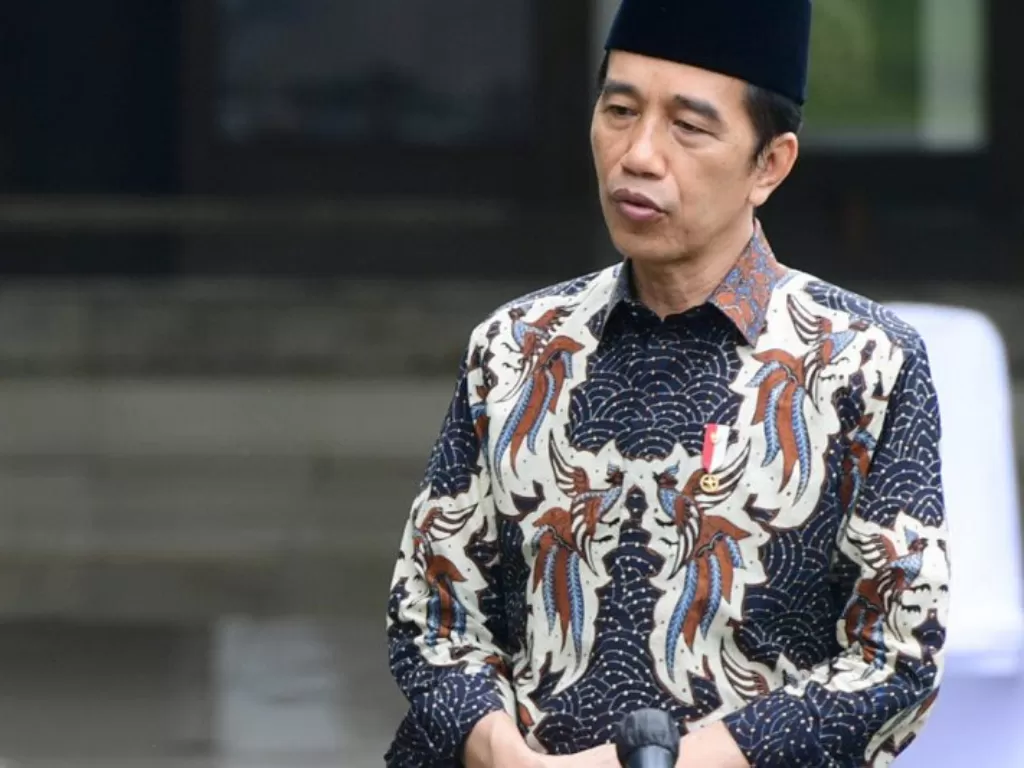 Presiden Jokowi menyampaikan belasungkawa terhadap para korban gempa di kabupaten Majene, Sulawesi Barat di Istana Kepresidenan Bogor, Jumat (15/1/2021). (Biro Pers Sekretariat Presiden/Muchlis Jr)