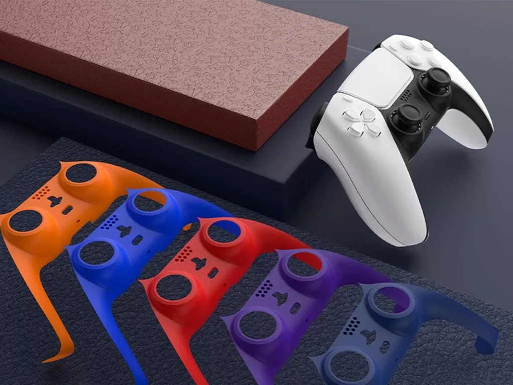 Tampilan faceplate dengan warian warna beragam untuk DualSense PS5 (photo/Decor Evolve)