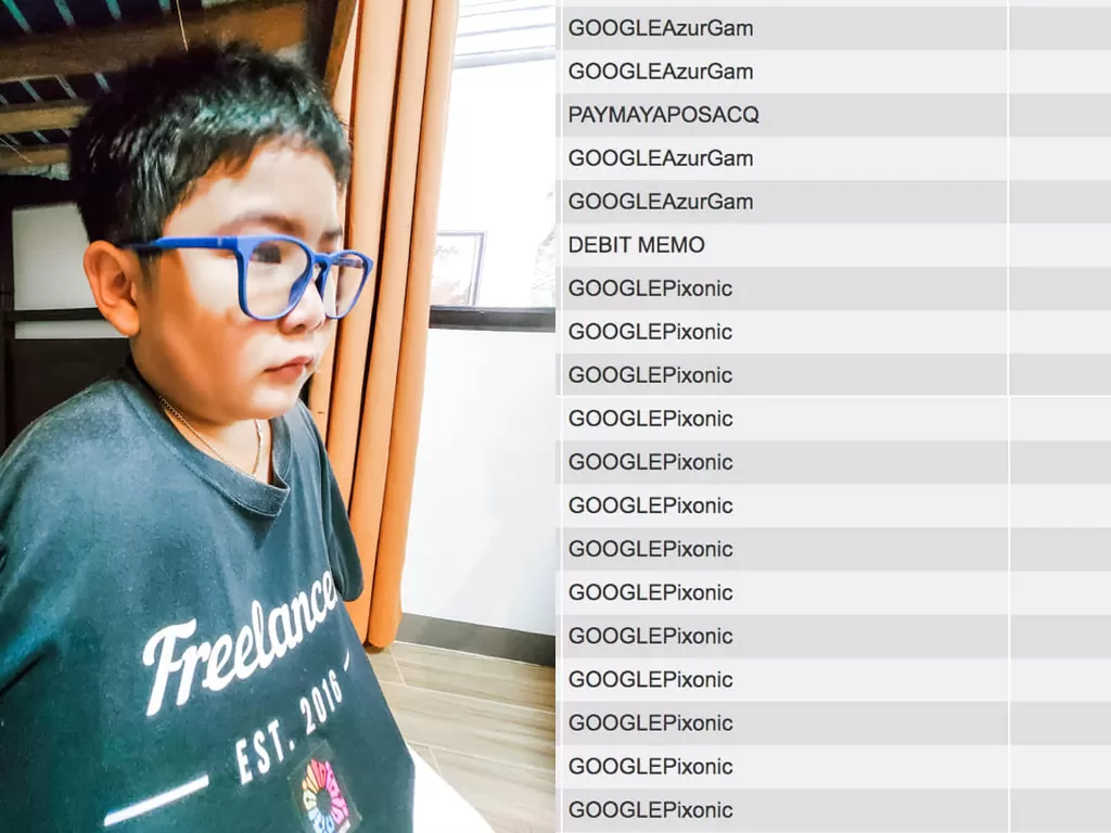 Anak berusia 8 tahun yang habiskan Rp29 juta di game mobile (photo/Facebook/Julmar Grace Locsin)