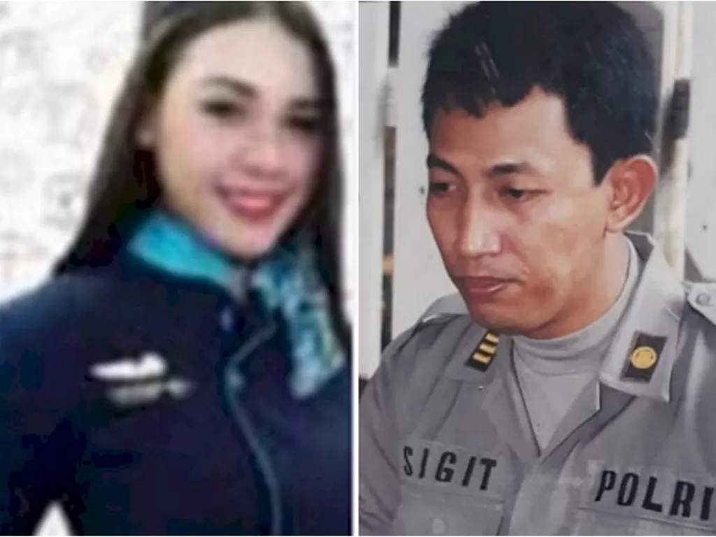 Kiri: Yuni Dwi Saputri semasa hidup. (Ist). Kanan: Listyo Sigit Prabowo saat menjabat sebagai kapten polisi. (Istimewa)