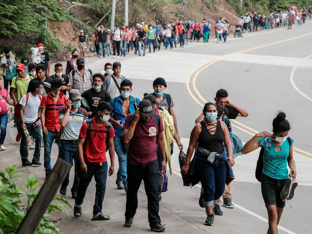 Ribuan imigran Honduras ke perbatasan (Instagram/ REUTERS/Yoseph Amaya)