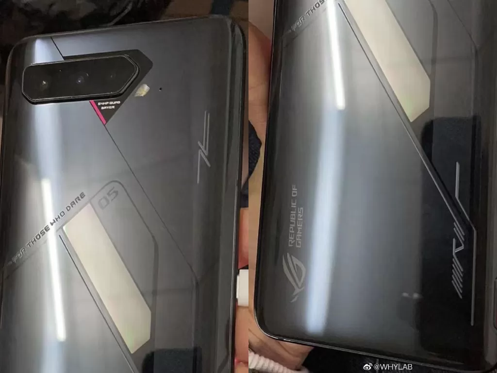 Bocoran tampilan belakang dari smartphone ASUS ROG Phone 4 (photo/Weibo/WHYLAB)