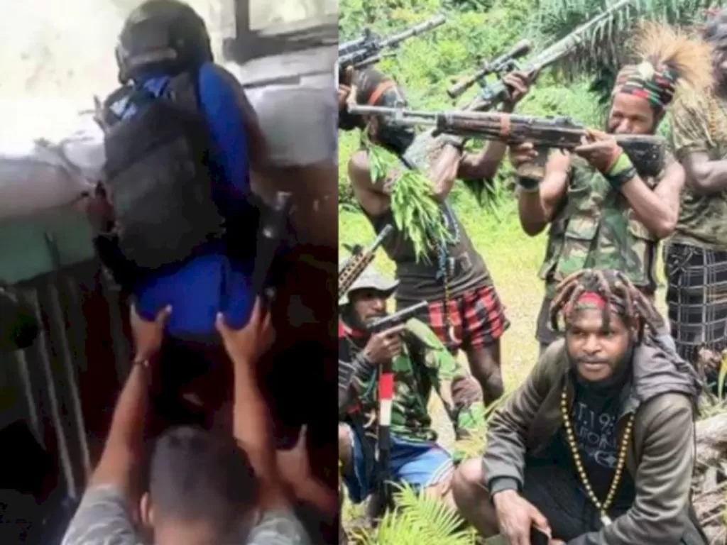 Kontak senjata antara TNI dan KKB Papua. (Istimewa)