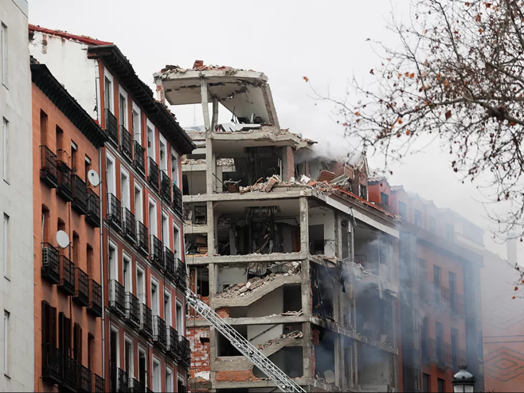 Terjadi ledakan besar di pusat kota Madrid. (Photo/REUTERS)