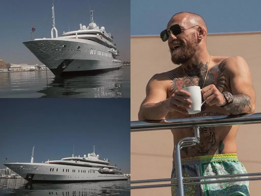 Conor McGregor pamer kapal pesiar mewahnya di Abu Dhabi. (Photo/Instagram/@thenotoriousmma)