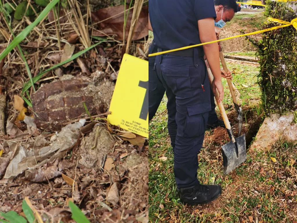 Granat yang ditemukan polisi. (Photo/Facebook/Polis Johor)