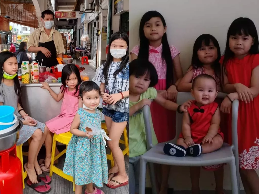 5 orang anak yang ditinggal ibunya karena sang ibu dideportasi ke Indonesia. (Photo/Facebook/Kuan Chee Heng)