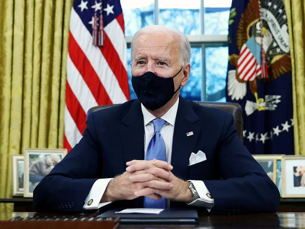  Presiden AS Joe Biden. (photo/REUTERS/Tom Brenner)