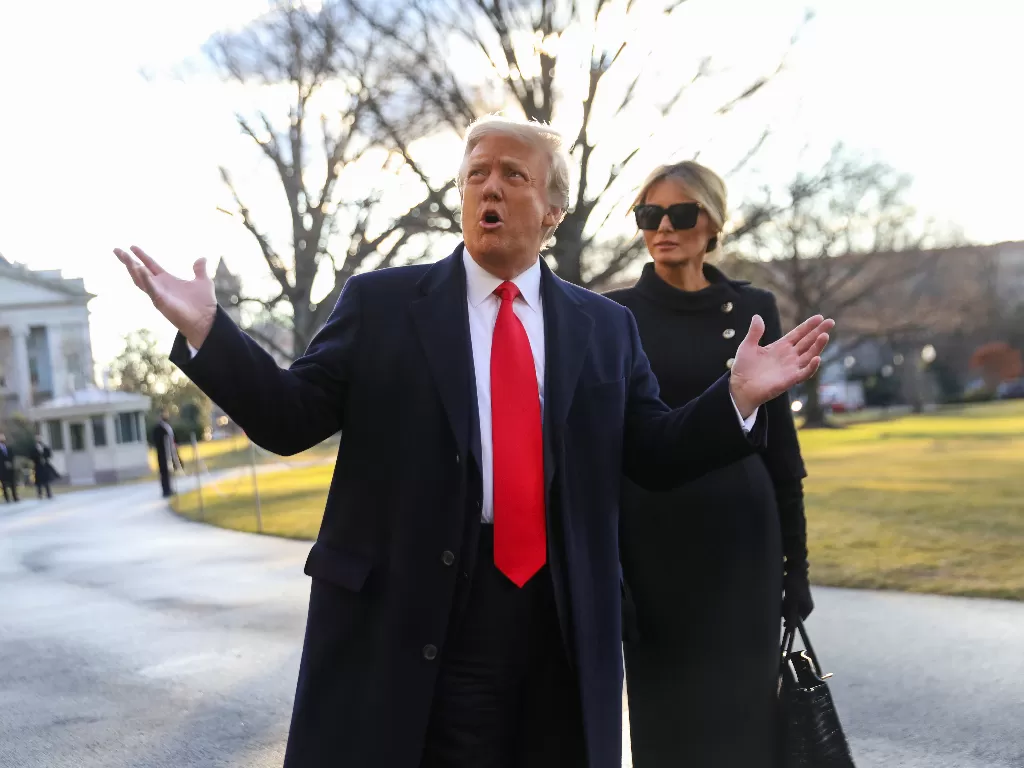 Melania dan suaminya Donald Trump (REUTERS/Leah Millis)