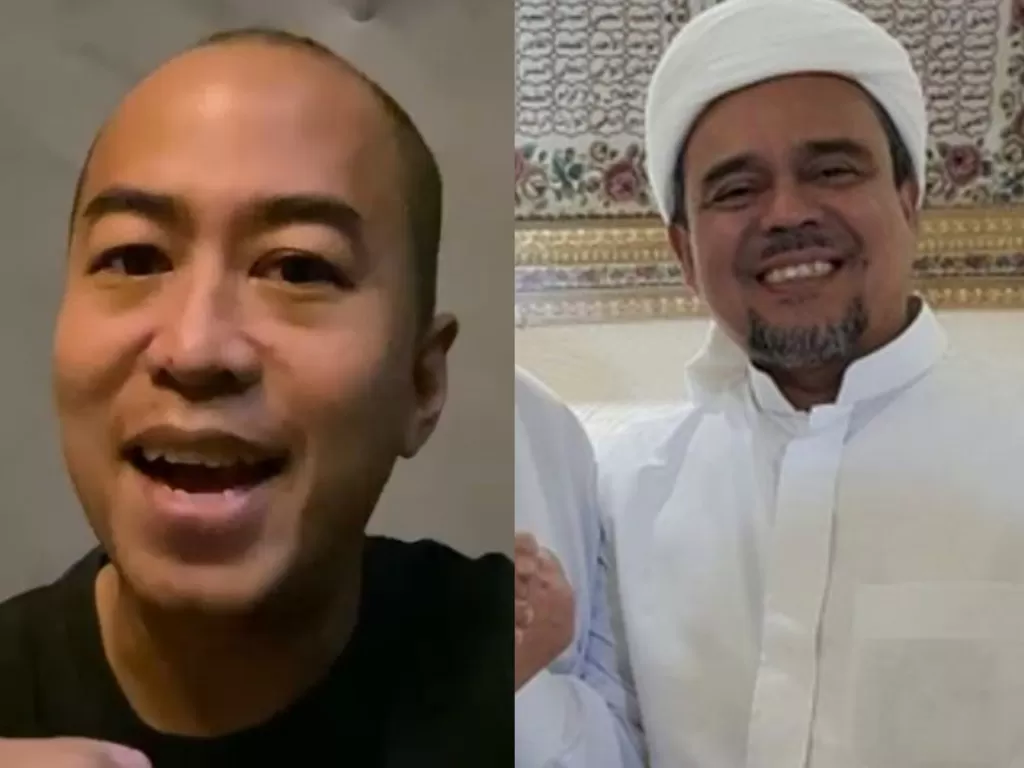 Kolase foto Pandji Pragiwaksono (Instagram @pandji.pragiwaksono) dan Imam Besar FPI Habib Rizieq Shihab (Istimewa)