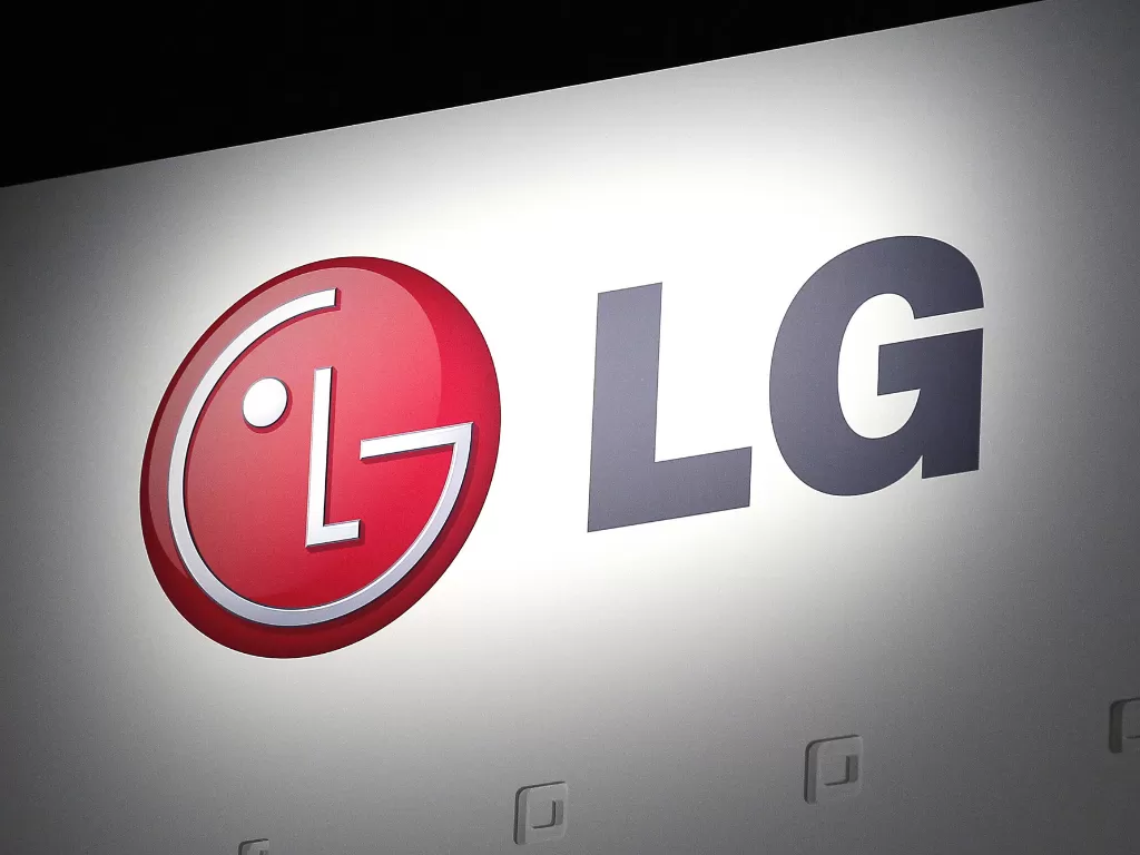 Tampilan logo perusahaan teknologi LG asal Korea Selatan (photo/REUTERS/Rick Wilking)