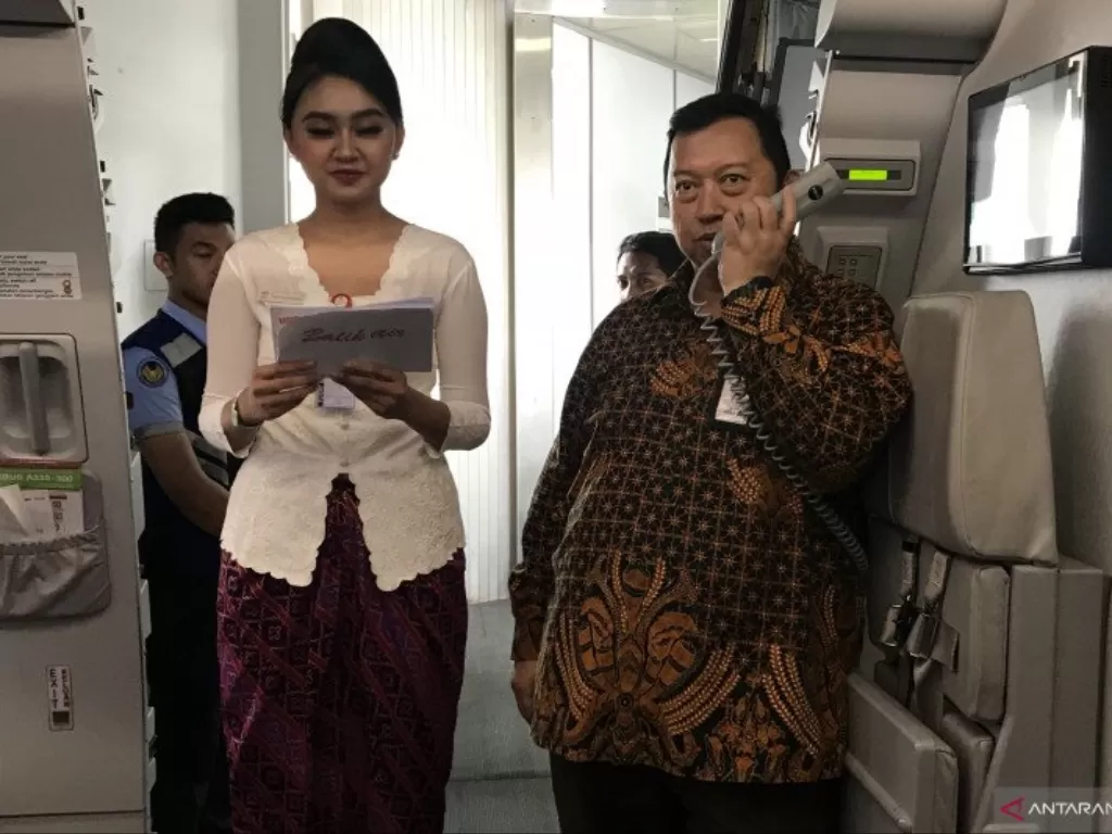 Direktur Utama Batik Air Achmad Luthfie (Kanan). (ANTARA/Juwita Trisna Rahayu)