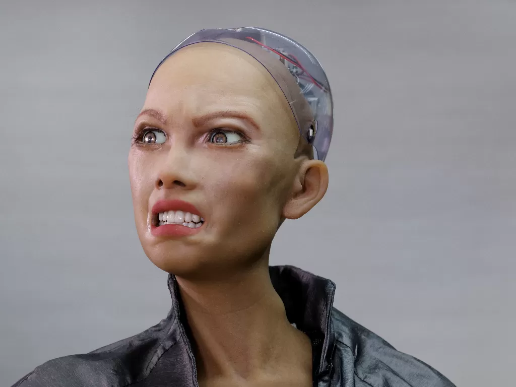 Robot humanoid Sophia dikembangkan oleh Hanson Robotics (REUTERS/Tyrone Siu)