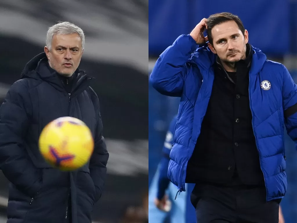Jose Mourinho (kiri), Frank Lampard (kanan). (REUTERS/ANDY RAIN/MATTHEW CHILDS)