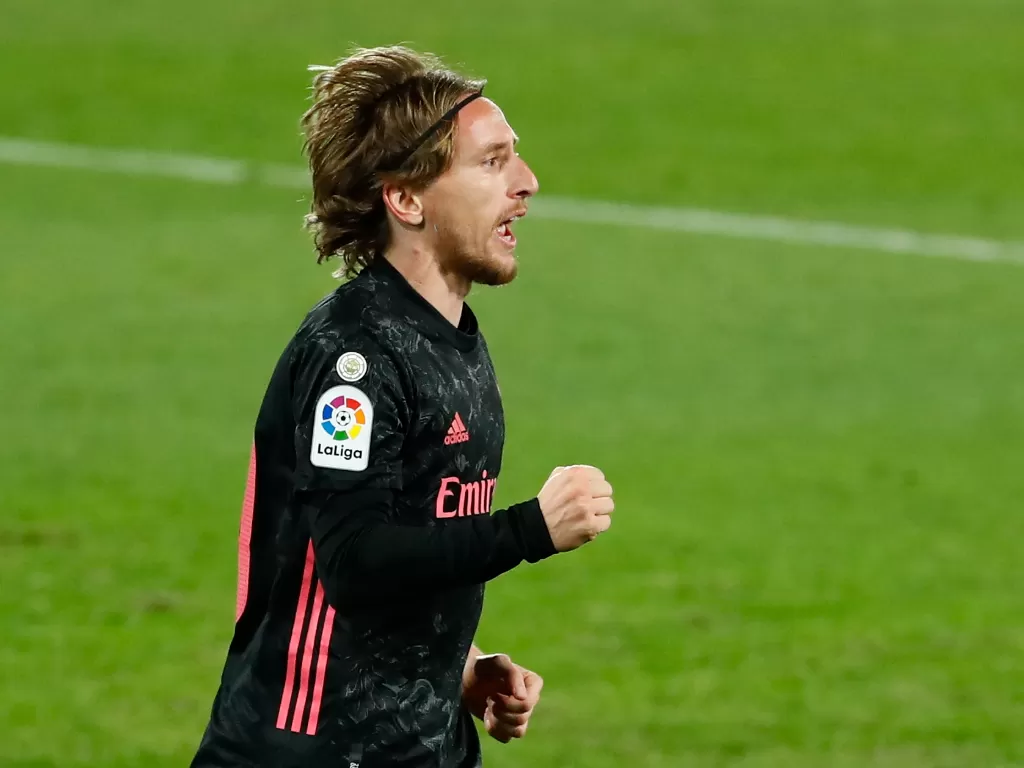 Luka Modric, gelandang Real Madrid. (REUTERS/JUAN MEDINA)