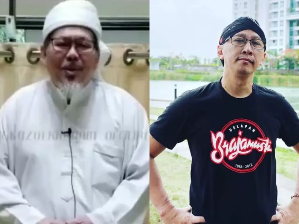 Kolase foto Tengku Zulkarnain (Instagram @tengkuzulkarnain.id) dan Permadi Arya alias Abu Janda (Instagram @permadiaktivis2)