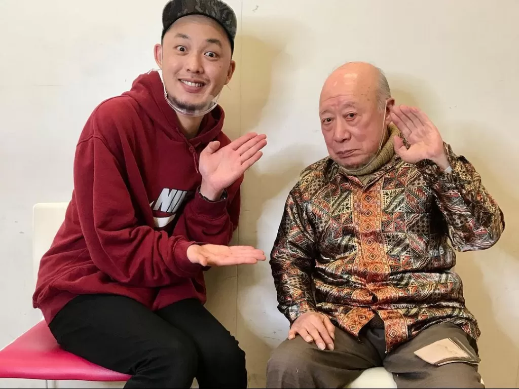 Daisuke dan Shigeo Tokuda alias 'Kakek Sugiono' (Instagram/daisukebotak)