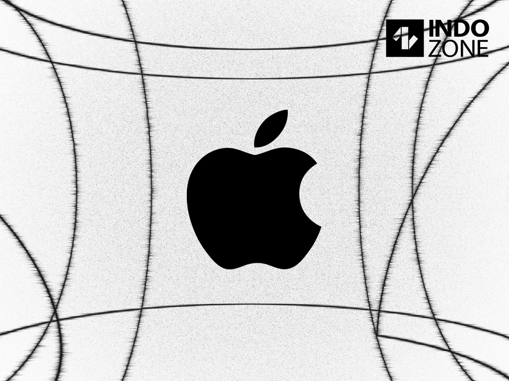 Ilustrasi logo perusahaan teknologi Apple (Ilustrasi/INDOZONE/Ferry Andika)