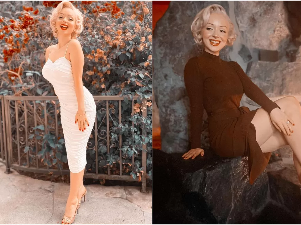 Jasmine Chiswell, wanita yang kaya raya karena mirip Marilyn Monroe. (photo/Instagram/@jasminechiswell)