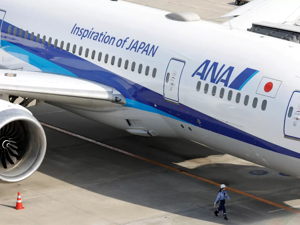 Pesawat maskapai Jepang, All Nippon Airways (ANA). (REUTERS/Kim Kyung Hoon)