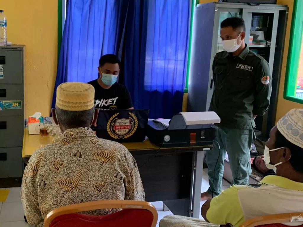 Polisi memeriksa sejumlah saksi terkait penjualan Pulau Lantigiang, Selayar, Sulawesi Selatan. (Dok. Humas Polres Selayar)