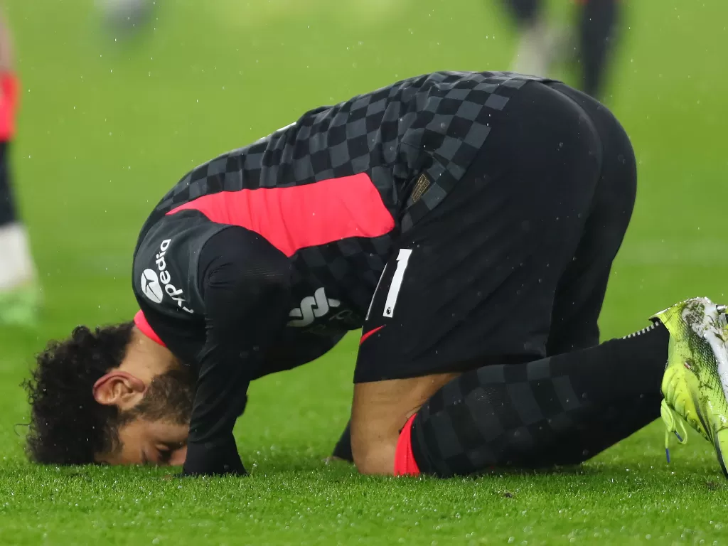 Mohamed Salah, penyerang Liverpool. (REUTERS/CLIVE ROSE)