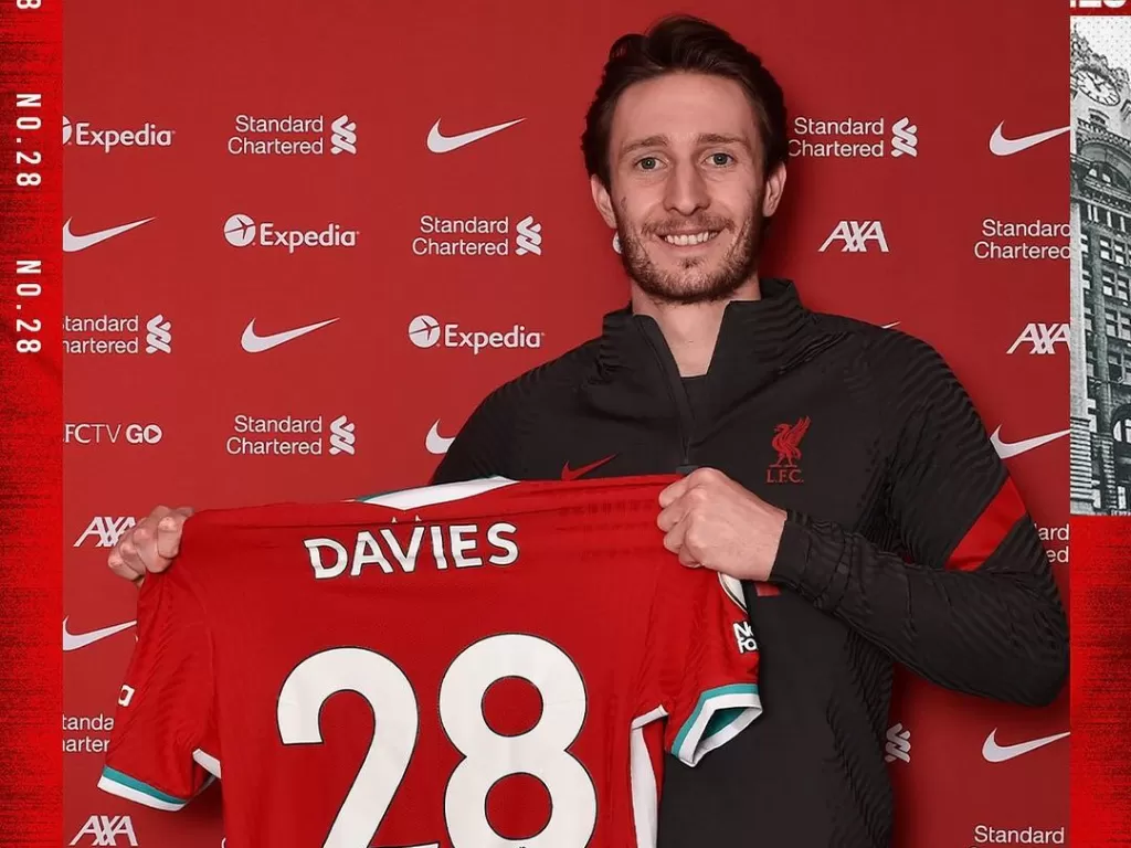 Ben Davies, bek baru Liverpool. (photo/Instagram/@liverpoolfc)