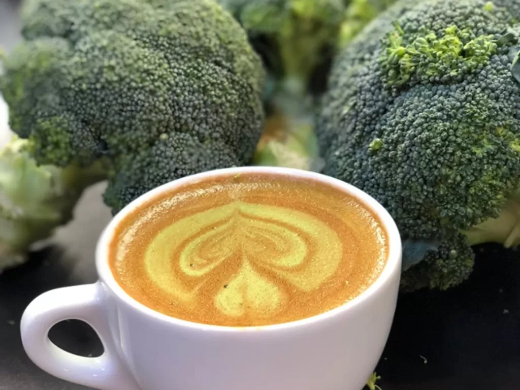 Broccolatte, kopi dengan tambahan bubuk brokoli. (photo/csiro.au)