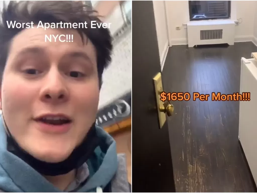 Apartemen viral dihujat netizen. (photo/Screenshoot/TikTok/@newyorkcityrealtor)
