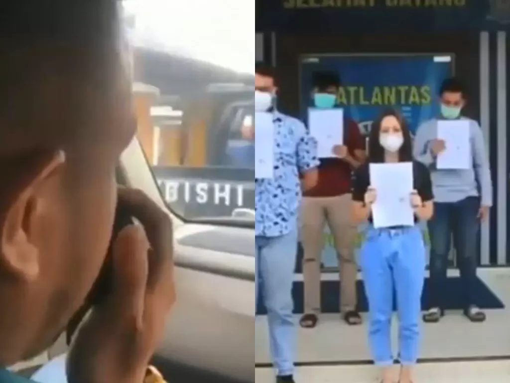 Lima remaja dimankan Polres Metro Lampung karena mengendari mobil dengan menyalakan strobo (Instagram/smart.gram)