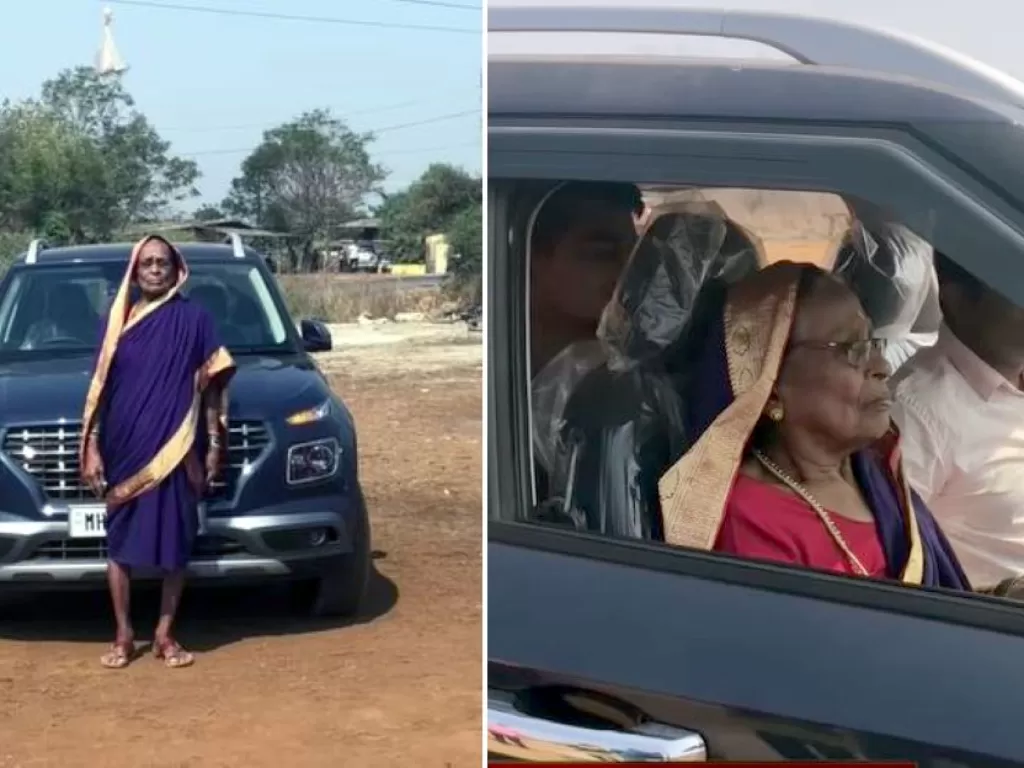 Tampilan nenek yang semangat belajar mengendarai mobil. (photo/Dok. Cartoq)