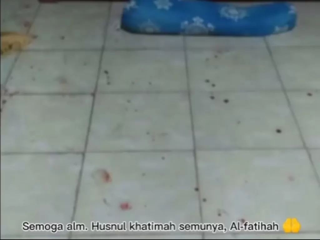 Darah bercecerah di lokasi pembunuhan satu keluarga di Rembang, Jawa Tengah (Tiktok)