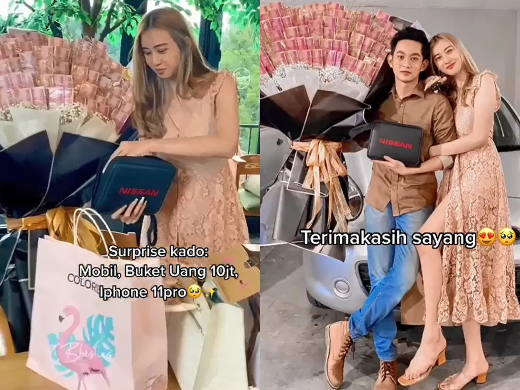 Belakangan ini viral sebuah video di platform TikTok yang memperlihatkan seorang wanita ulang tahun. (Photo/TikTok/@tunasko)