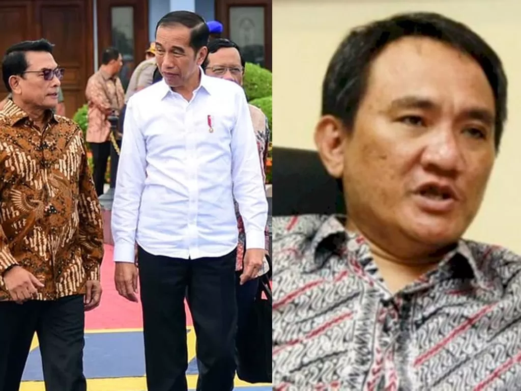 Moeldoko dan Jokowi. (Instagram/@dr_moeldoko) / Andi Arief. (ANTARA)