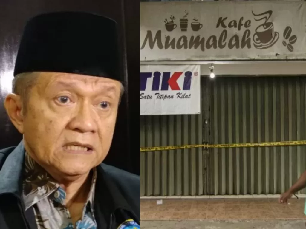 Kolase foto Ketua PP Muhammadiyah Anwar Abbas dan Pasar Muamalah Depok (ANTARA)