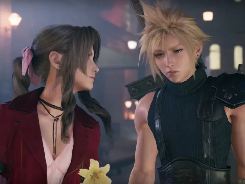Karakter Cloud dan Aerith di game Final Fantasy VII Remake (photo/Square Enix)