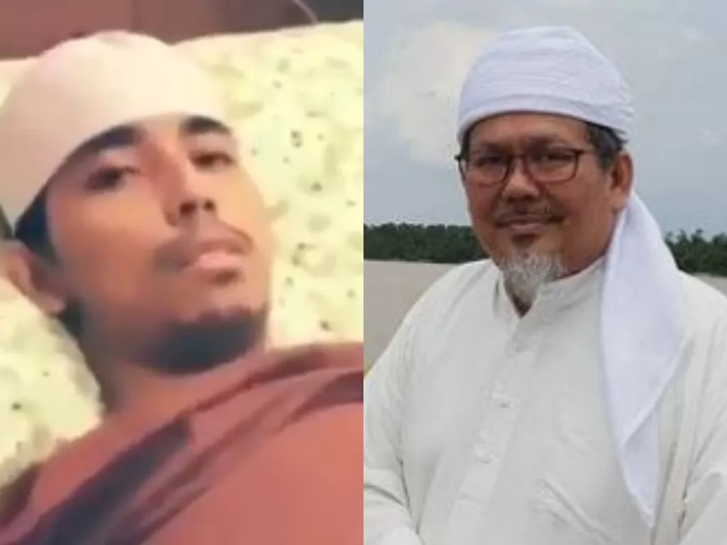 Kolase foto Ustaz Maaher semasa hidup dan Ustaz Tengku Zulkarnain (Twitter @ustadtengkuzul)
