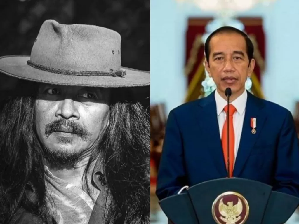 Kolase foto budayawan Sudjiwo Tedjo (Twitter @sudjiwotedjo) dan Presiden Jokowi Widodo (Facebook Joko Widodo)