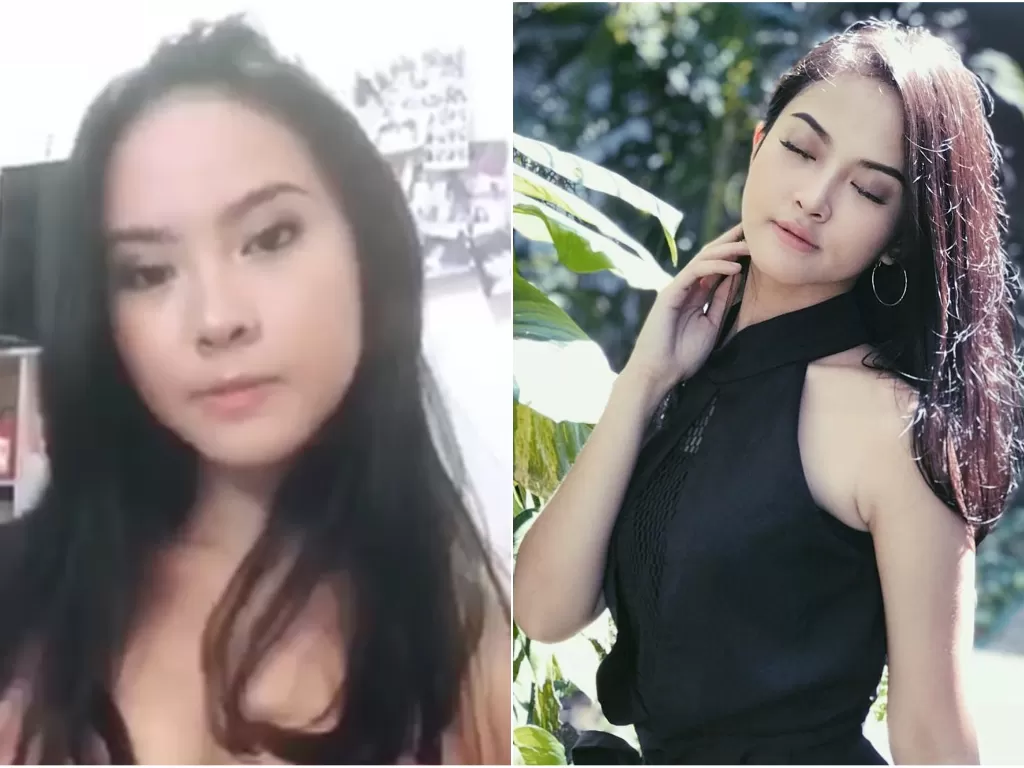 Kiri: Cuplikan video syur remas payudara diduga Gabriella Larasati. (Ist); Kanan: Gabriella Larasati (instagram)