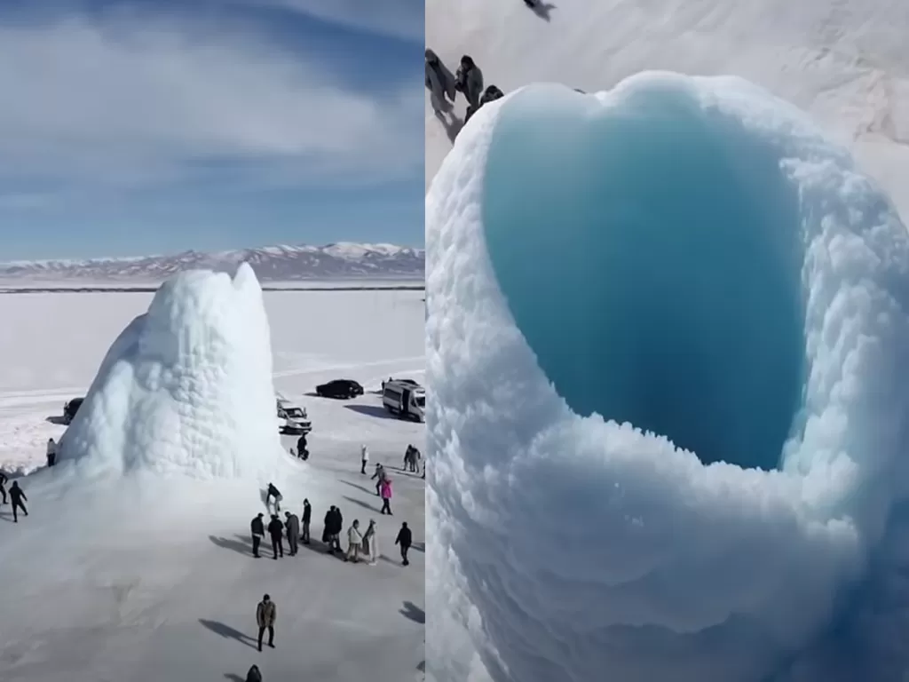 Gunung api es (Youtube/RT)